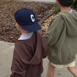 Boys swim shorts green gingham check UPF50+ soft lined
