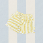 Boys swim shorts in yellow stripe  