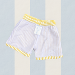Boys swim shorts lining in yellow stripe  